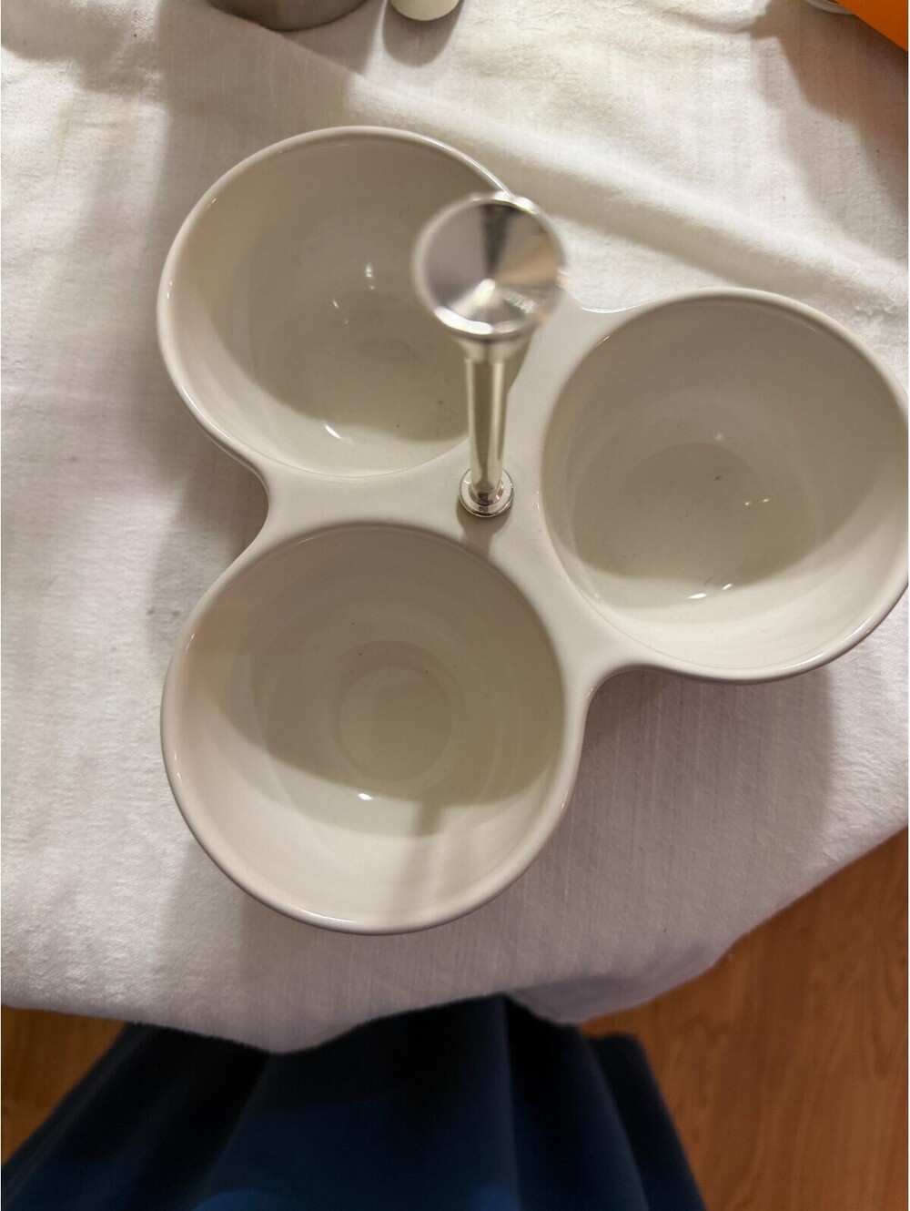 Kate Spade Lenox All in Good Taste Deco Dot Toppings Dish 3 Section Server NEW